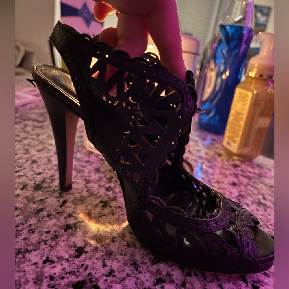 Black Cutout Heels